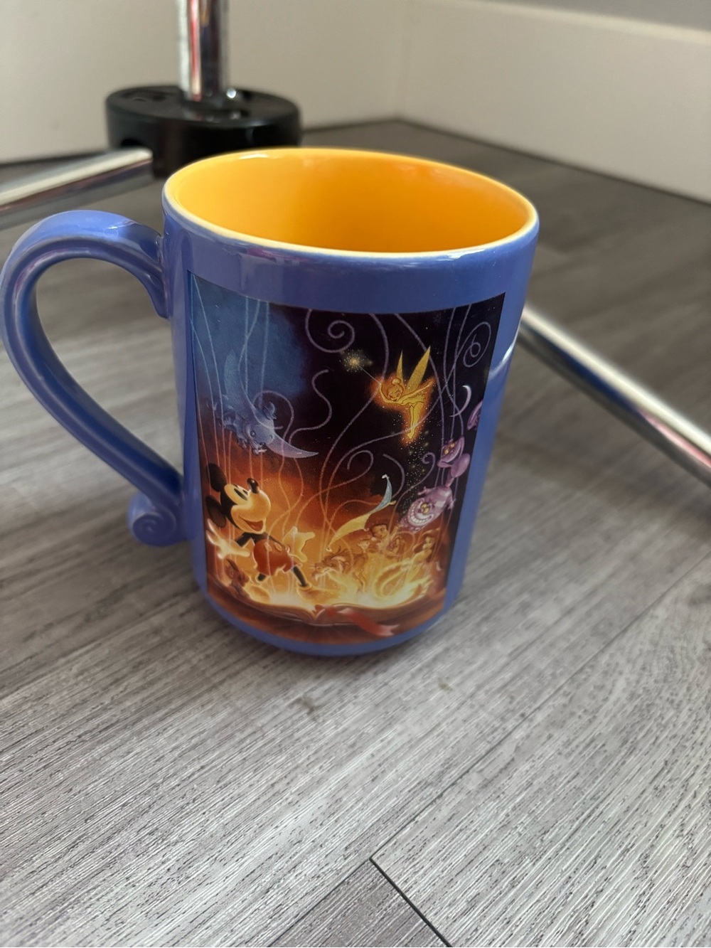 Disney Blue Exterior Yellow Interior Character Mug